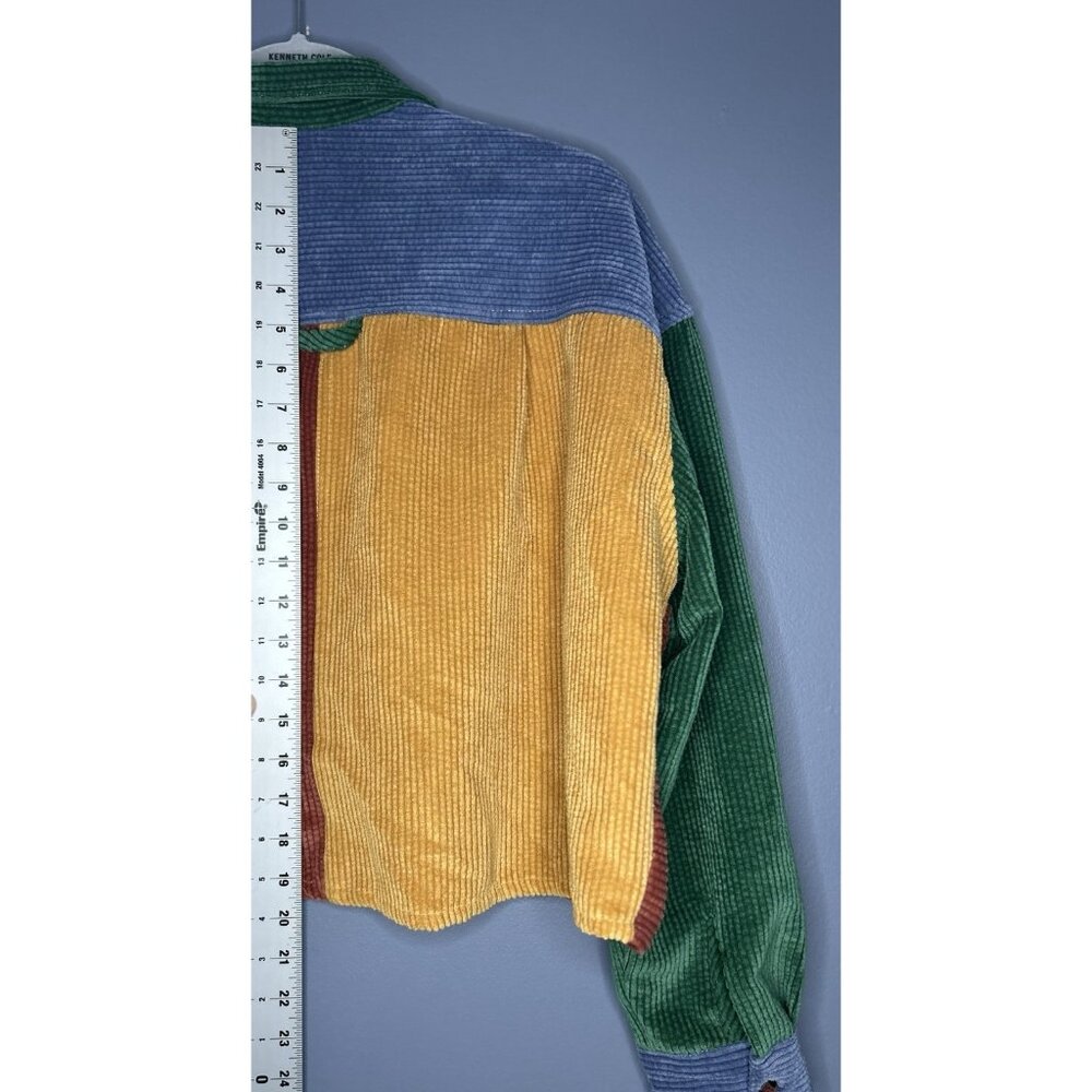 BDG UO Charley Corduroy Colorblock Cropped Top Size XS Boxy Button Oversized - Picture 7 of 14